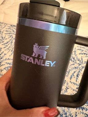 Stanley quencher 30 oz. Black Tumbler with Iridescent Purple Accents